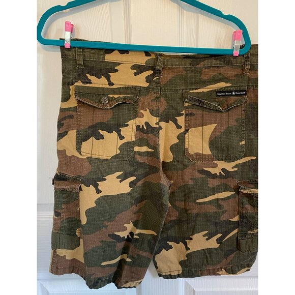 Vintage Beverly Hills Polo Club Mens Camouflage Cargo Shorts With Button Closure - Picture 7 of 12